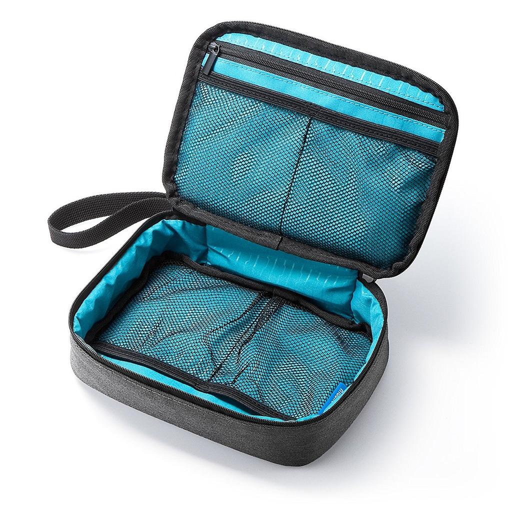 Sanwa Direct Gadget Trip Convenient Storage Pouch, Travel/Business Pouch, Gray, 200-BAGIN005GY