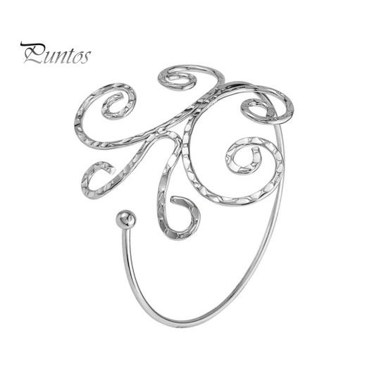 Bracelet Arm Chain Lightweight Bright Color Glossy Hollow-out Geometric Pattern Arm Cuff Bangle Body Bracelet Jewelry Gift