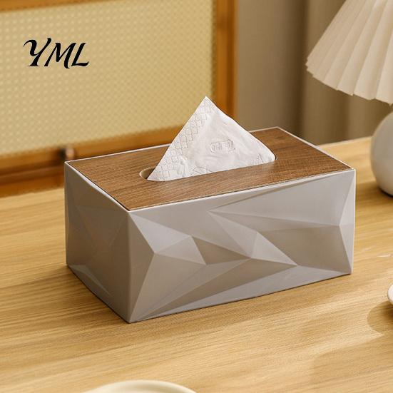 Premium Plastic Tissue Box Rectangular Box, Facial Tissues Holder Dispenser, Durable PP Napkin Storage Case, for Office Desk And Home Organization