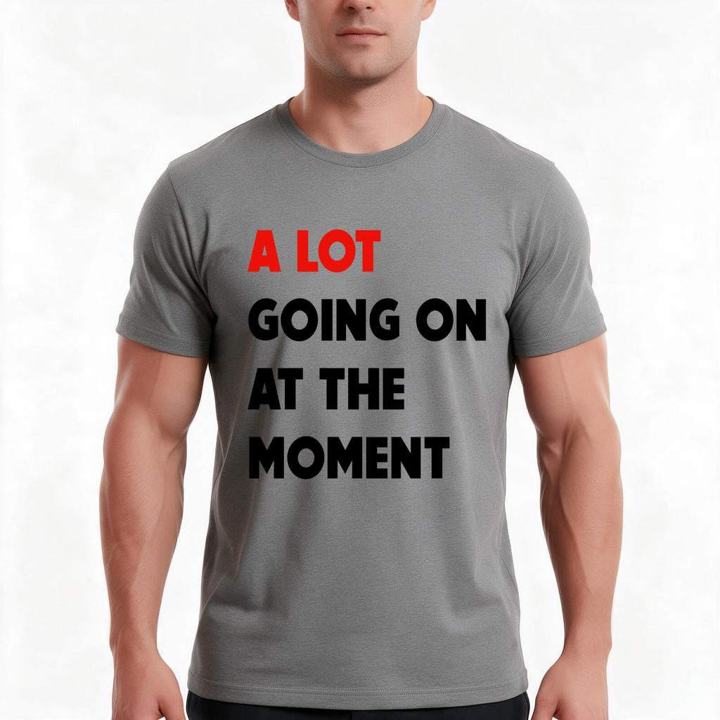 A Lot Going On At The Mounisext Tshirt Summer Casual Cotton Tee Oversized Streetwear Tops Vintage Graphic Print 100 Cotton