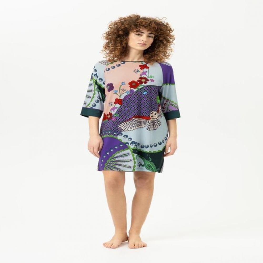 Barbara Modal Flower Print 3 4 Sleeve Dress Ggw1035l
