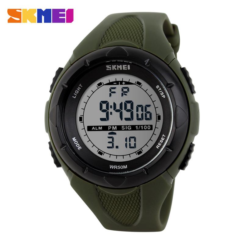 SKMEI 1025 часы мужские Модные Простые Спортивные часы Мужские Военные часы Будильник Ударопрочные Водонепроницаемые Цифровые часы