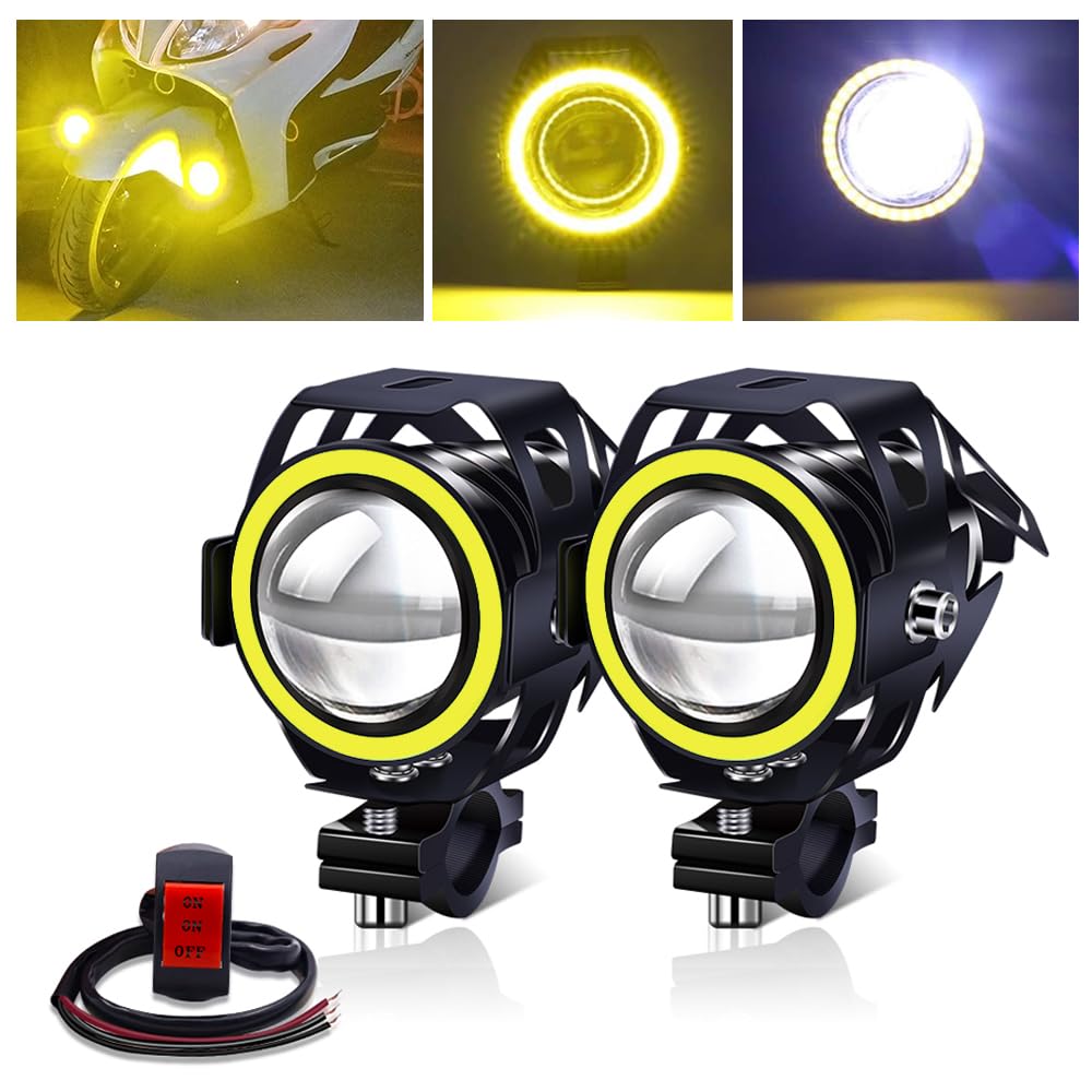 X-STYLE U7 Motorcycle Fog Lamp, 4 Modes Switching, Squid Ring/Hi/Lo/Strobe, Projector, 12 V, 24