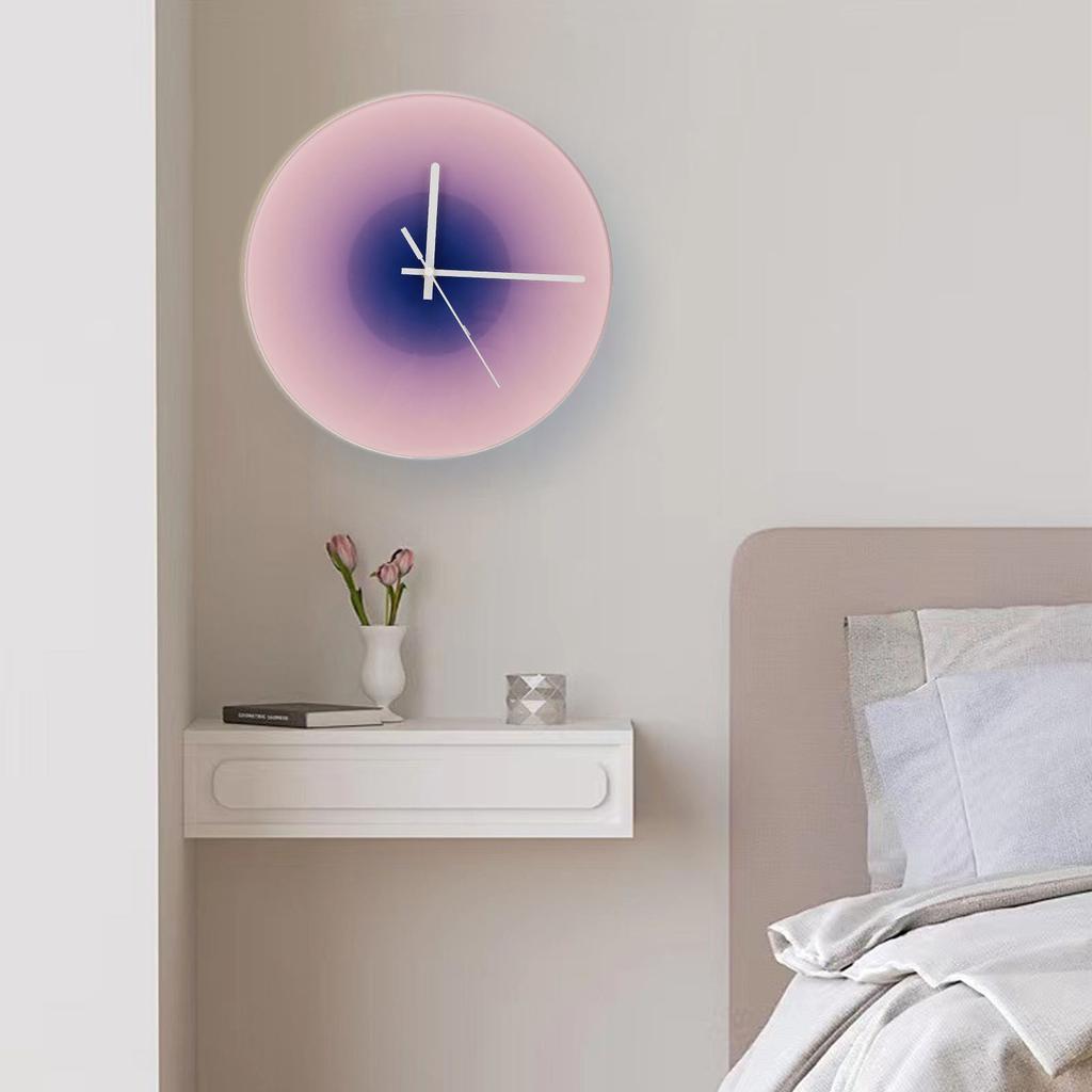 Кварцевые настенные часы 12 дюймов на батарейках Стеклянные Бесшумные Круглые настенные часы для гостиной кухни Cla