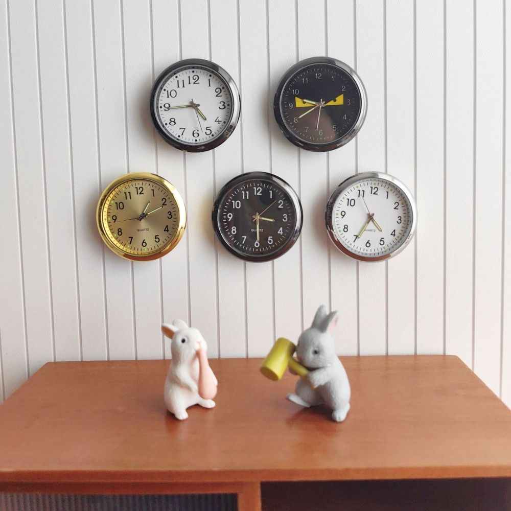 Mini Cassical Bell European Alloy Doll House Clock Home Decoration 1/6 Dollhouse Decoration