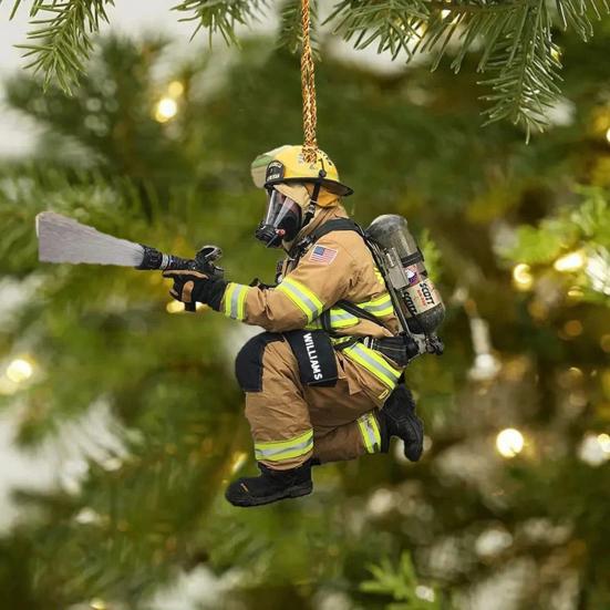 Рождественская елка, украшение пожарного со шнурком, широко используемое автомобильное зеркало заднего вида, подвеска пожарного, подвесное украшение