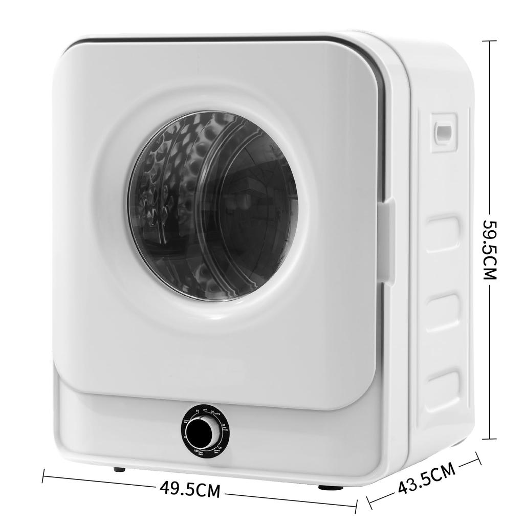 Flieks Clothes Dryer with 5 Programs, Wall-mountable Vent Dryer, 3KG/ Actually Up To 4.5KG, 830W [Energy Class C]