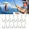3/10/20/30Pcs Luminous Live Duty Metal Barbed Shrimp Fixing Hook Heavy Fishhook Freshwater Saltwater Catfish