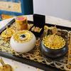 Golden Lid Aromatherapy Censer Arabian Dome Design Incense Burning Tray Bakhoor Holder  Office