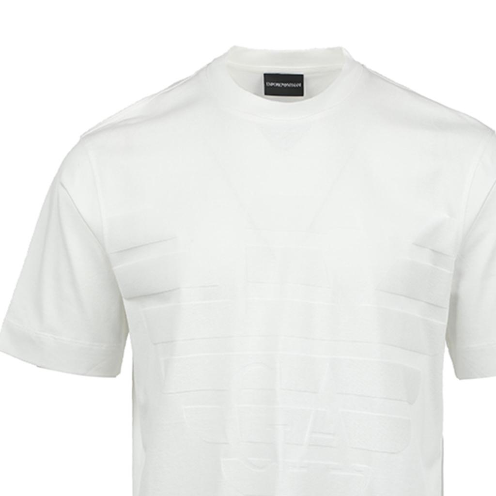 Emporio Armani Ss25 Однотонная футболка с круглым вырезом и короткими рукавами Мужские топы Белый EM000943-AF10762-F0091