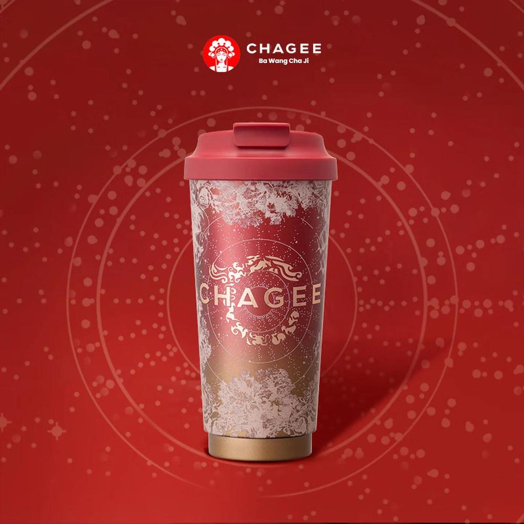CHAGEE Insulated Mug, 316 Stainless Steel, Locking Lid Coffee Cup, Tea Pot, Cup for Women, Starry Red