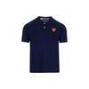 Comme des Garcons Play Red Emblem Polo Navy Unisex Streetwear AX-T006-051-2
