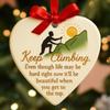 Keep Climbing Heart Ornament Inspirational Heart-Shaped Rock Climb Hanging Ornament for