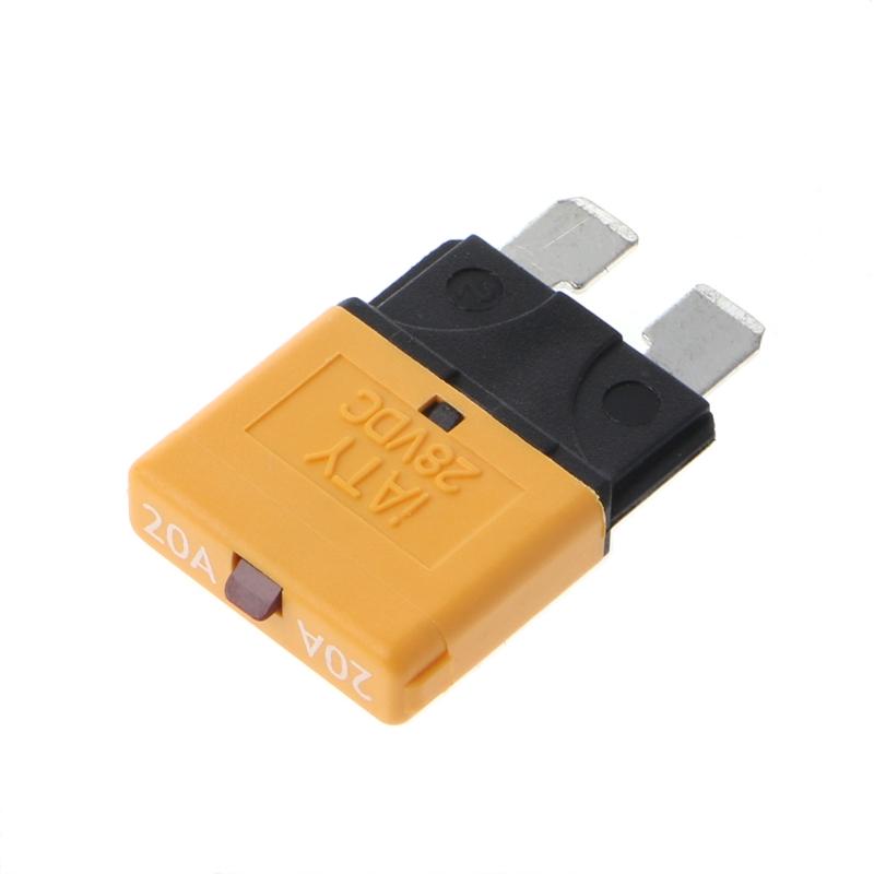 5-30A Circuit Breaker Blade Fuse 28V Resettable Reset Fuse Adapter for Car Truck Boat Marine Car Insert Protector Circuit Breaker 6