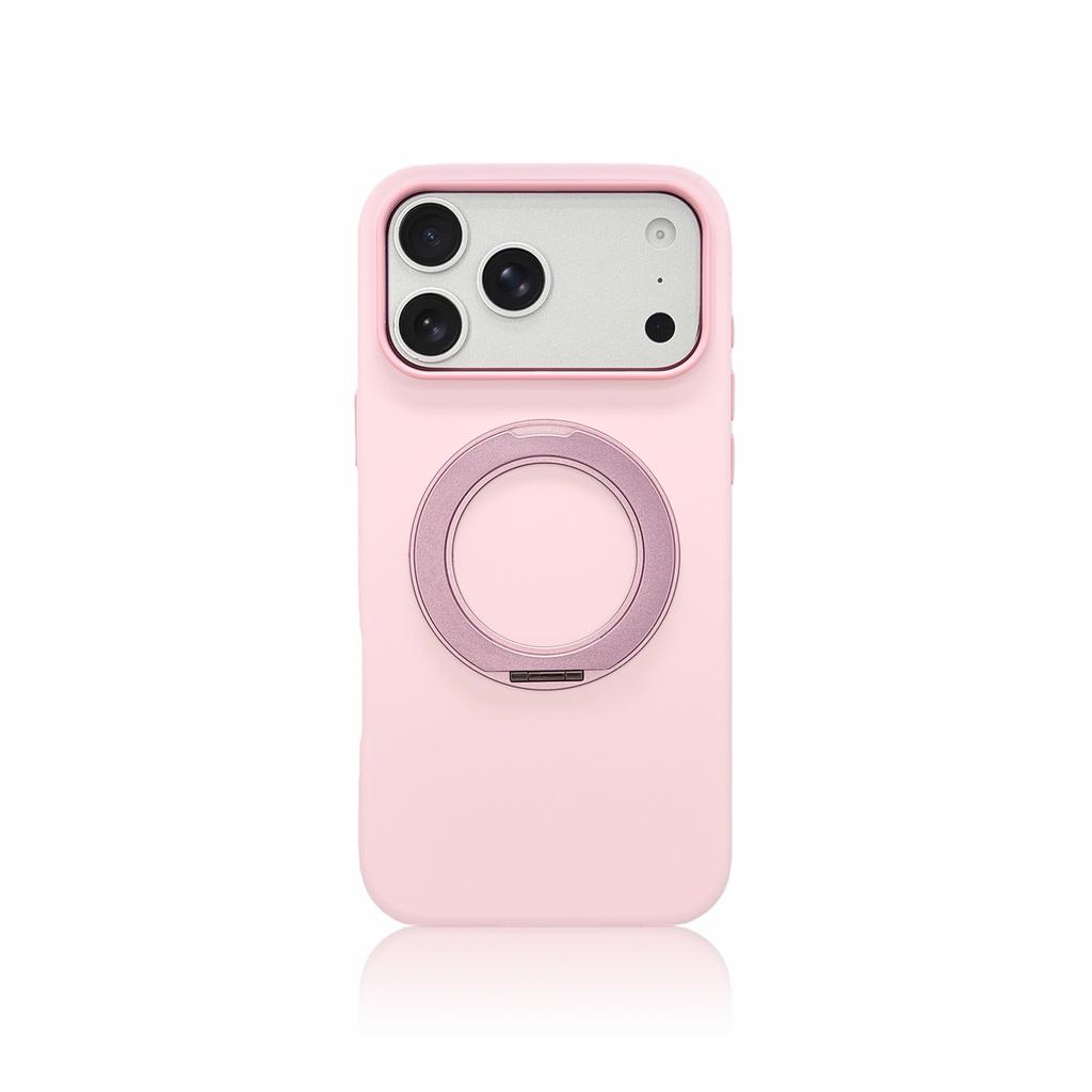 Для iPhone 18 Pro Max Чехол Мягкий Жидкий Силикон Магнитный 360° вращающаяся подставка Защитная Задняя Крышка Телефона Для Magsafe Оболочка