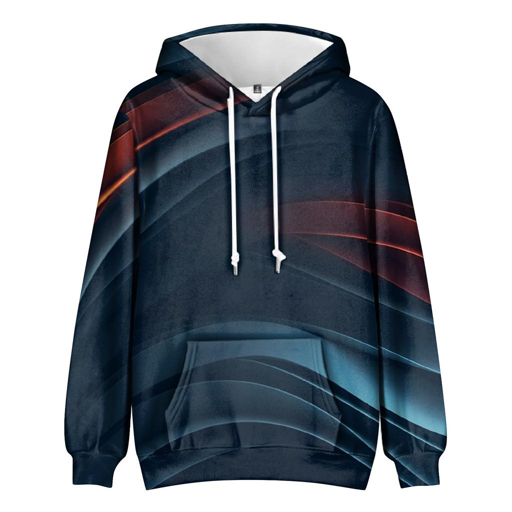 Men's Loose Printed Hooded Sweatshirt Men's Casual Fashion Sports Sweatshirt