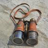 Vintage Nautical Brass Binoculars with Antique Finish – 16.5 Cm, Leather Cover, Decorative Gift