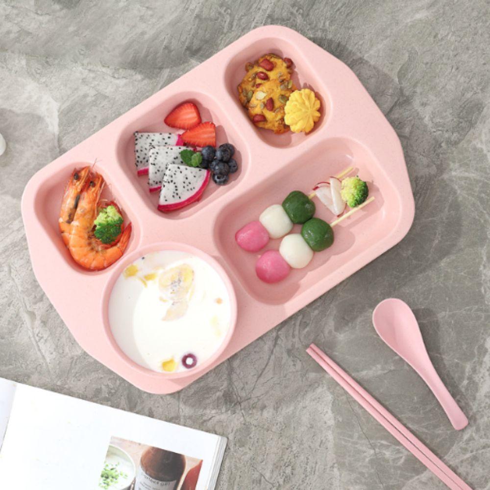 with Bowl and Tableware Fat-Loss Meal Plate Microwave-safe Divided Food Plate Canteen