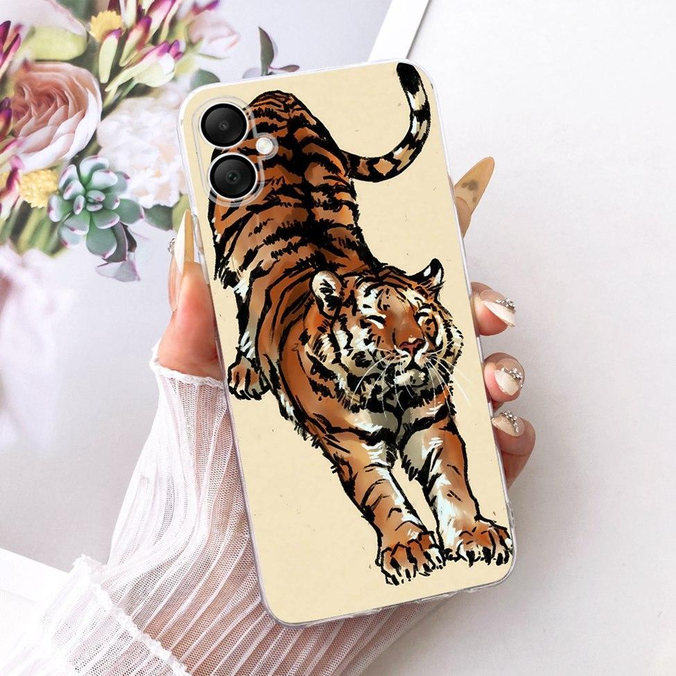 Clear Cover For Samsung Galaxy A06 4G Case Cute Cat Fashion Cool 2D Painted Casing For Samsung A06 4G SM-A065F SM-A065M