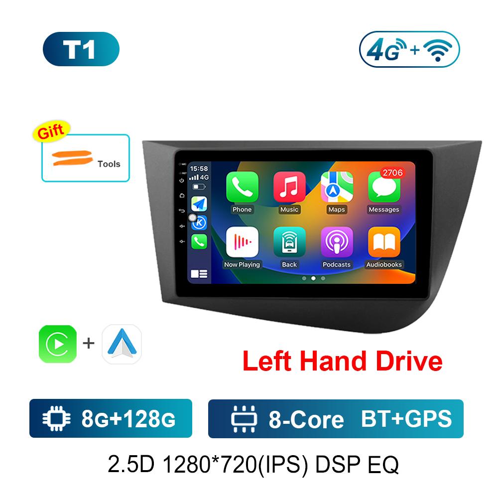 9-дюймовый леворульный GPS-навигатор Android OS для Seat Leon 2 2005 - 2012 4G DSP стерео автомобильное радио мультимедийный плеер WiFi BT