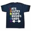 LGBTQ Gym T Shirt Last Glutes Biceps Triceps Lgbt Humor Gym Lovers Tee Tops EU Size 100% Cotton Casual Y2k T-shirt