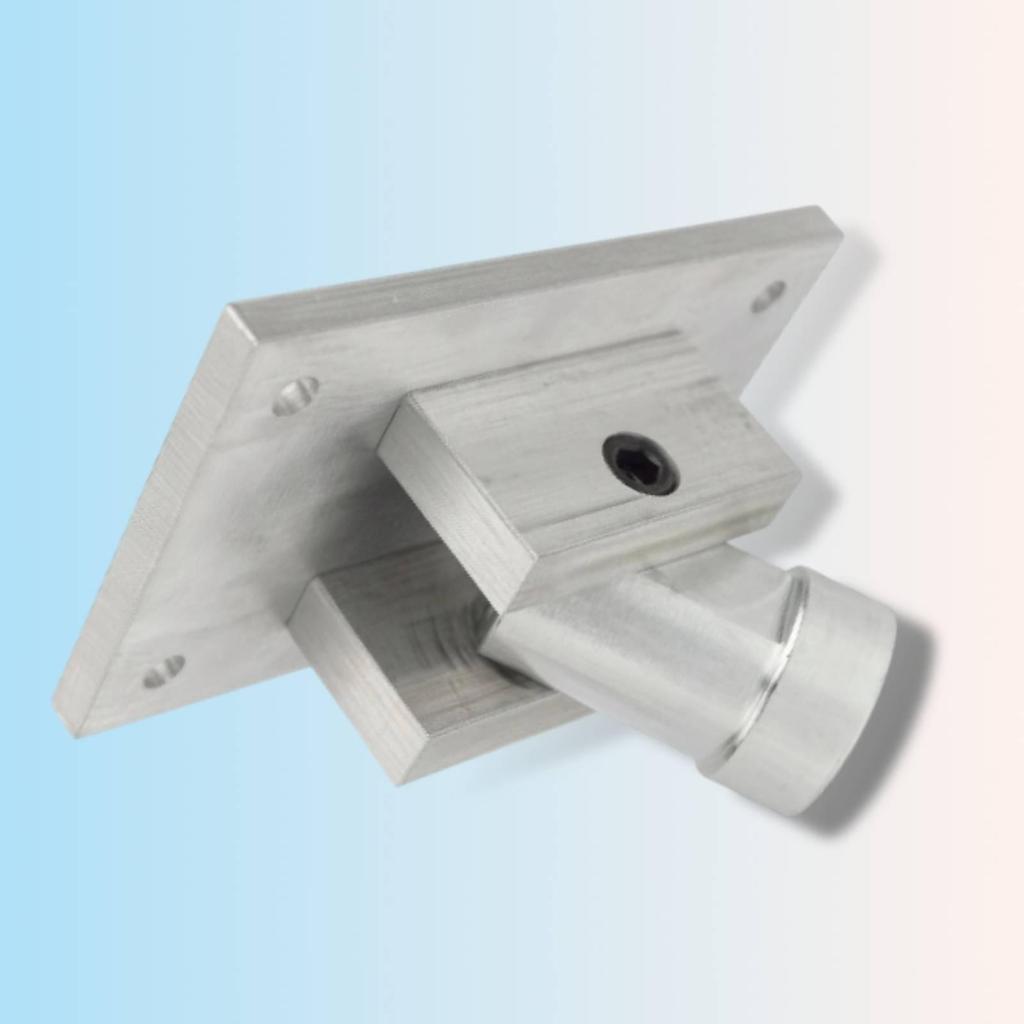 Steel Pole Top Mount Slanted Socket Dance Rectangular Base Plate
