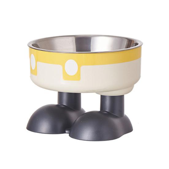Приподнятые миски для кошек Миска для домашних животных из нержавеющей стали с нескользящим основанием Съемный питомец