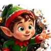 Removable Festive Toilet Art 3D Christmas Elf Wall Sticker, Waterproof PVC Sticker for Bathroom, Childlike Room Decorations Self-adhesive Art,