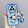 KEYSION Shockproof Case for Realme 14 Pro 5G with Lanyard Soft Silicone Cute 3D Cartoon Doll Phone Cover for OPPO Realme 14 Pro+ 5G