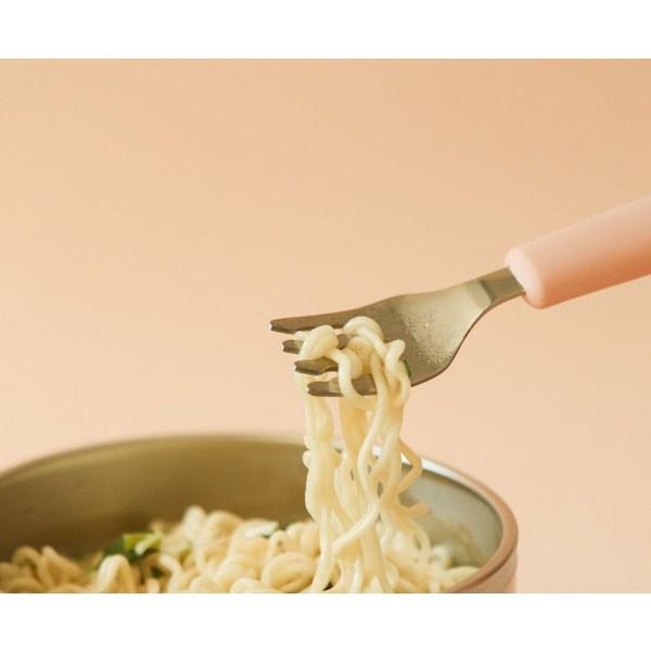 Daily Like Bonbon Silicone Spoon Fork Set, 01 Strawberry, 1 Set, Korean Popular Tableware