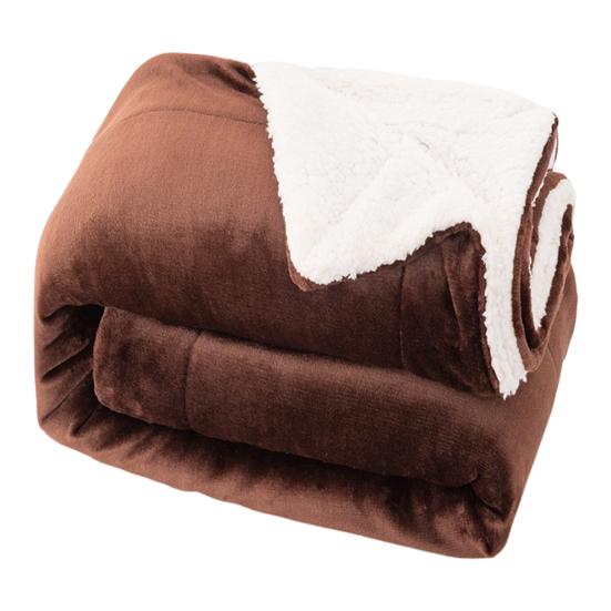 Yousheng Фланелевое одеяло Утолщенное Двухслойное Удобное на ощупь Одеяло Эластичный край Зимнее Теплое Плюшевое Одеяло Накидка на диван