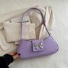 Temperament Simple Fashion Bow Gentle Texture Shoulder Bag Women'S Spring And Summer Armpit Bag Small Square Bag