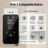 4-в-1 Газовый сигнализатор Метан Угарный газ Температура Влажность Европейский стандарт Американский стандарт Сертификация