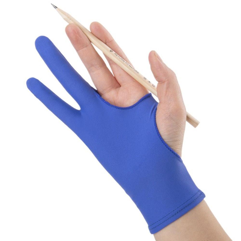 Anti-Scratch Black Blue Grey Pink Two Finger Glove Tablet Drawing Glove Art Supplies Painting Glove