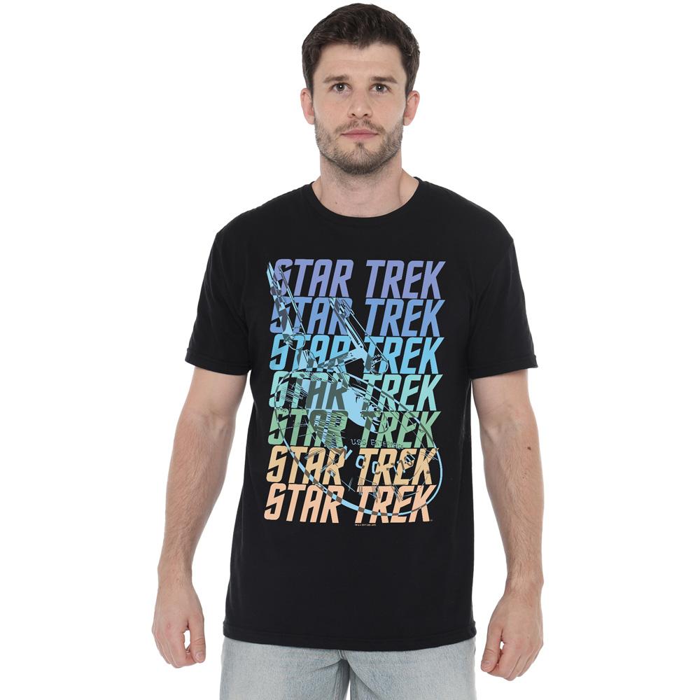Star Trek Mens Enterprise Multi Logo T-Shirt