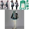 Изысканный костюм для косплея Hatsune Miku Vocaloid, парик, топы, платье, галстук, полный наряд