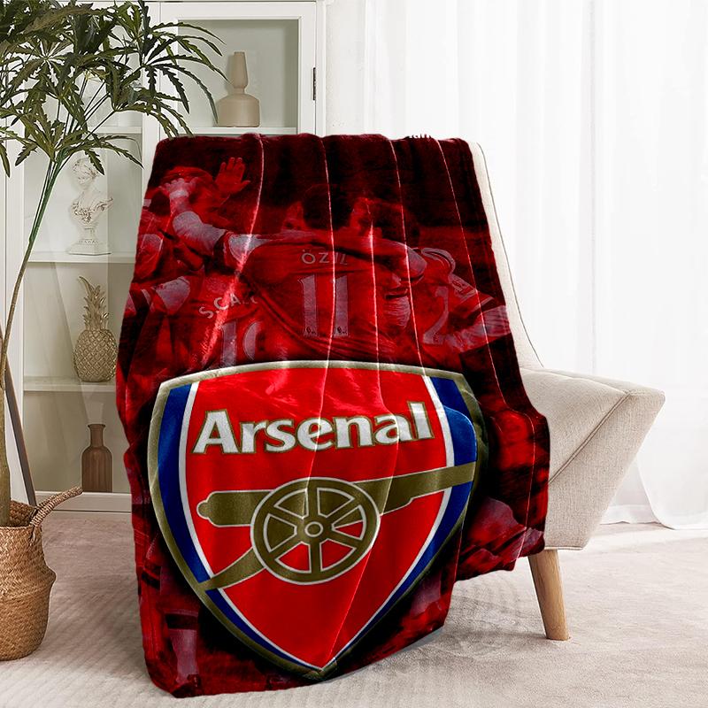 Плед Arsenal F.C. - Мягкий и Удобный, для Спальни, Путешествий, Дивана, Домашнего Декора - Подарок на День Рождения, Рождество для Друга