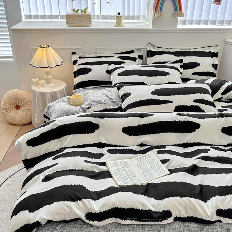 Стильный однотонный постельный комплект - 3 или 4 предмета, идеально подходит для общежитий (1,5 м/1,2 м)