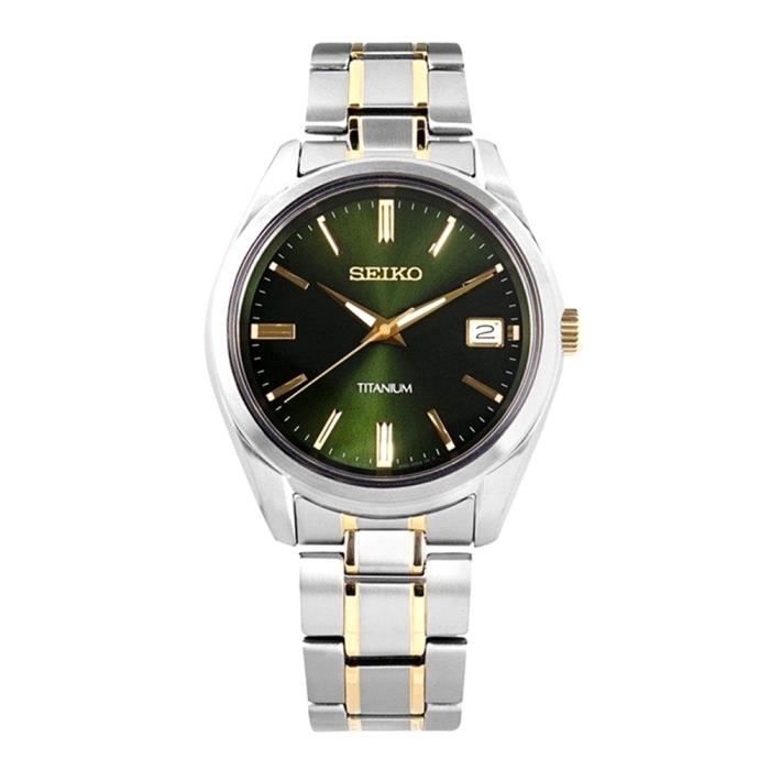 Montre - Seiko - Sur377P1 - Titanium - Acier inoxydable - Bicolor - 10 ATM