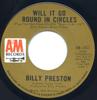 7inch Record BILLY PRESTON - Will It Go Round In Circles AM1411 A&M Records 1973 Canada Soul/Funk Used