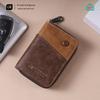 Cross-border RFID Anti-Theft Men's Retro Wallet with Zipper, Multi-Card Slots, Accordion Style