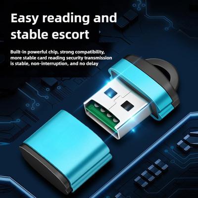 Мини Кардридер USB 2.0 для SD TF Адаптер для карты памяти Высокоскоростной USB-адаптер для ПК Аксессуары для ноутбука Автомобильное воспроизведение музыки
