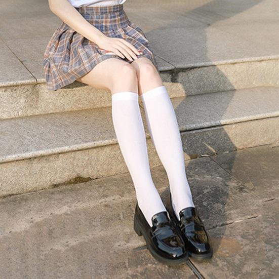 Гольфы для девочек, носки для школьной формы, бесшовные длинные носки, дышащие тонкие носки-слаучи