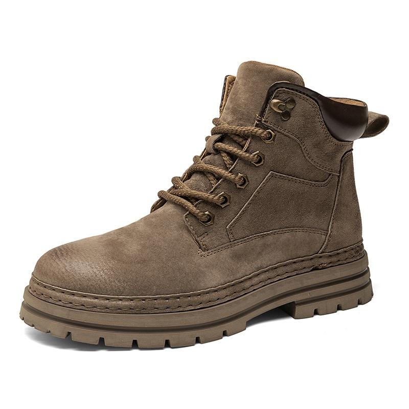 Men First Layer Pigskin Work Martin Boots Casual Walking Outdoor Commuting Travel Leather Footwear Walking Travel Sizes 39-45