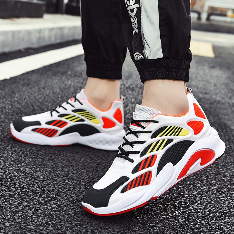 Повседневная уличная обувь Мужские модные кроссовки Дышащие Удобные Беговые Спортивные Кроссовки На шнуровке Платформа Обувь Tenis Masculino