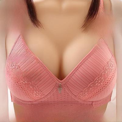 Формованный бюстгальтер с кружевом и цветочным узором 2021 года для женщин среднего возраста: Японский и корейский стиль