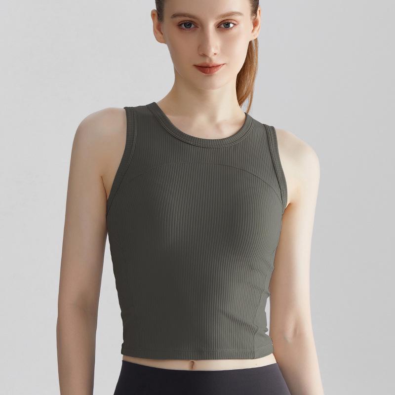 Женский жилет для фитнеса LAHN с высокой поддержкой и фиксированными чашечками