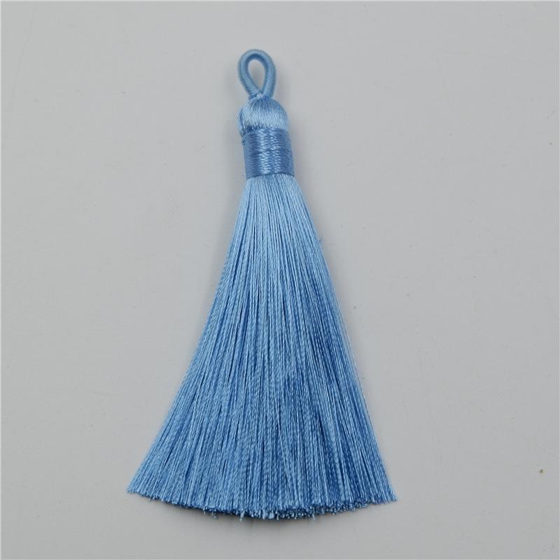 Подвеска-кисточка из гладкого полиэстерового шелка своими руками с коротким подвесным кольцом для ювелирных изделий