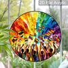 Acrylic Rainbow Pride Suncatcher Stained Glass Effect Window Hanging Ornament Colorful Home Decor