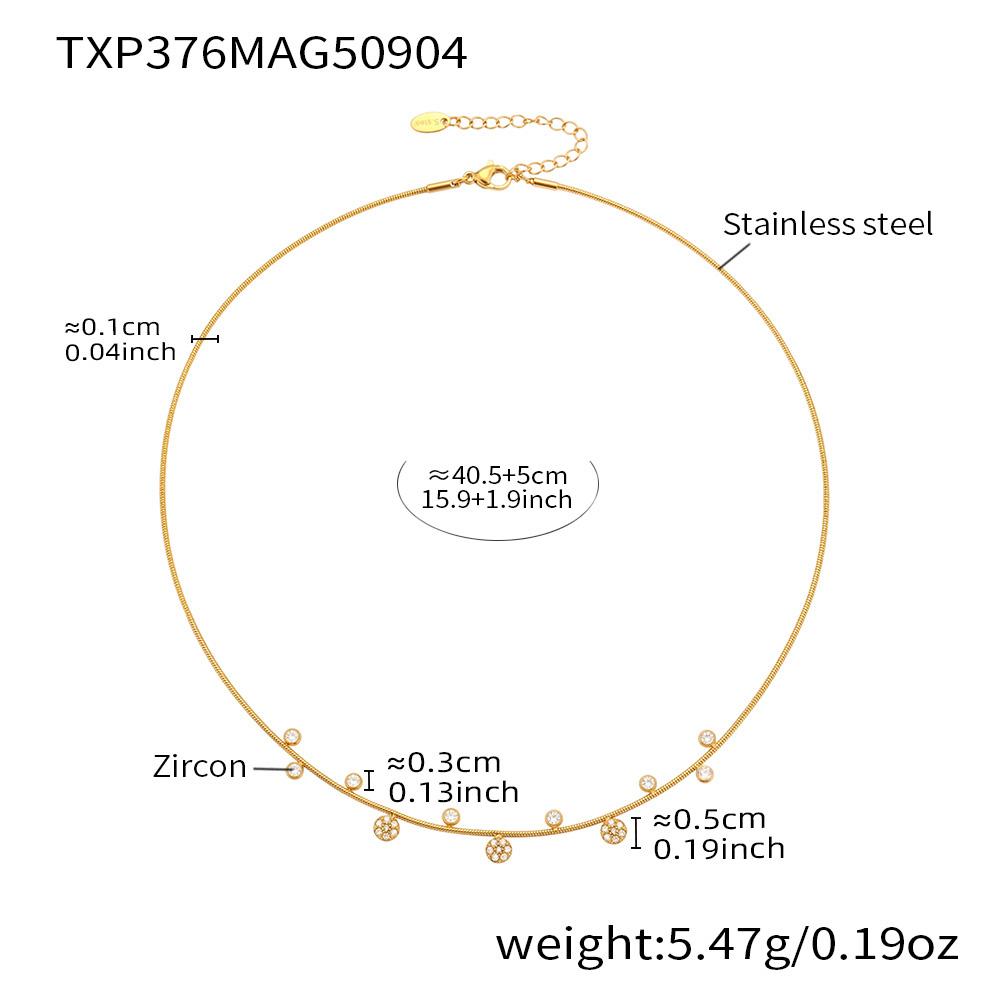 Лариат Y-образное ожерелье Сочетающийся браслет Из нержавеющей стали С покрытием 18 каратным золотом С цирконием Цветок Цепочка Ожерелья Браслеты Для женщин